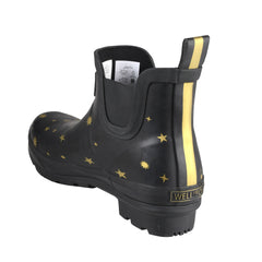 Joules Women's Short Black Star Wellies