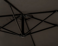 Royalcraft Grey 3m Standard Cantilever Powder Coated Parasol with Cross Stand