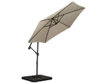 Royalcraft Ivory 3m Standard Cantilever Powder Coated Parasol with Cross Stand