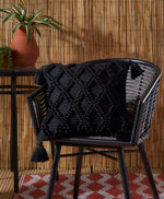 Drift Home Alda Outdoor Filled Cushion 43x43cm - Black