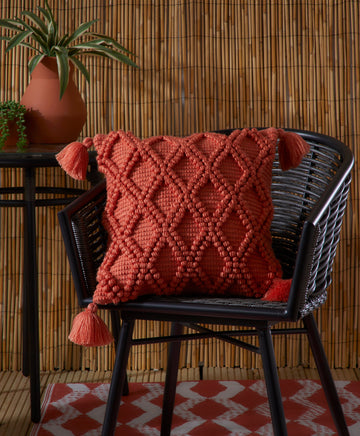Drift Home Alda Outdoor Filled Cushion 43x43cm - Terracotta
