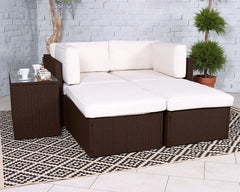 Royalcraft Berlin Brown 4 Seater 5 Piece Multi Setting Relaxer Set