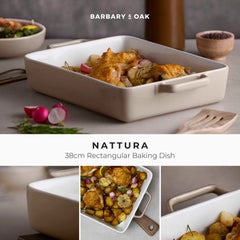 Nattura Cream 38cm Rectangular Dish