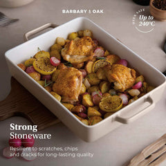 Nattura Cream 38cm Rectangular Dish