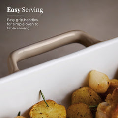 Nattura Cream 38cm Rectangular Dish