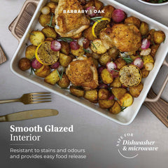 Nattura Cream 38cm Rectangular Dish