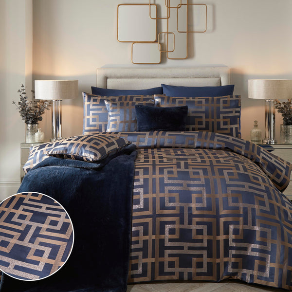 Soiree Bardon Duvet Cover Set - Navy