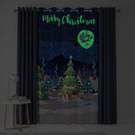 Glow In The Dark Merry Christmas Single Panel Curtain