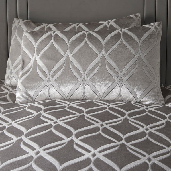 Soiree Belfort Duvet Cover Set - Silver