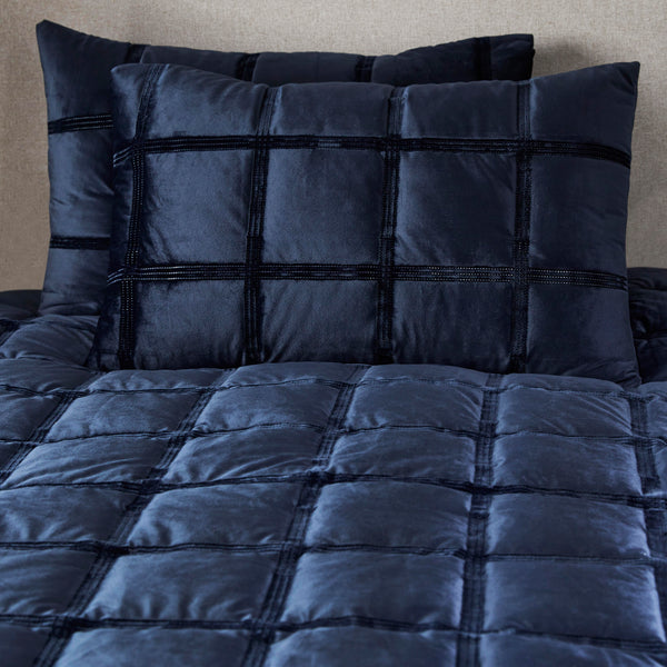 Soiree Brighton Square Duvet Cover Set - Navy