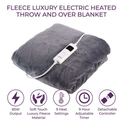 Fleece Electric Grey Over Blanket