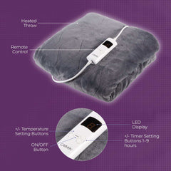 Fleece Electric Grey Over Blanket