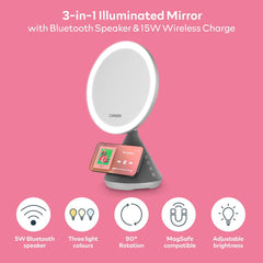 3 in 1 Mirror Speaker Charger