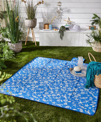 Fusion Coastal Bay Blue Picnic Blanket