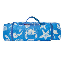 Fusion Coastal Bay Blue Picnic Blanket