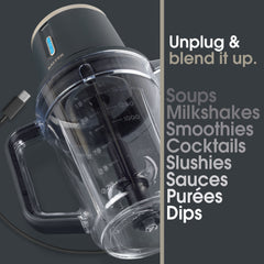 Salter Grey and Gold Cordless Jug Blender