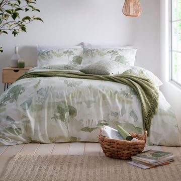 Appletree Loft Edale Duvet Cover Set - Green