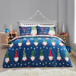Gnome For Christmas Navy Bed Set