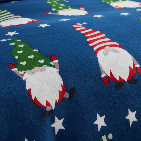 Gnome For Christmas Navy Bed Set