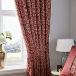 Dreams & Drapes Woven Hawthorne Curtains 66x72 Inch - Burgundy