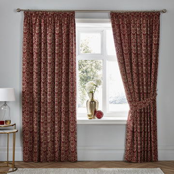 Dreams & Drapes Woven Hawthorne Curtains 66x72 Inch - Burgundy