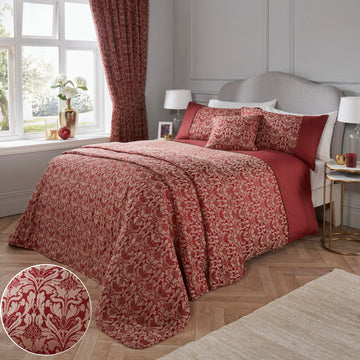 Dreams & Drapes Woven Hawthorne Duvet Cover Set - Burgundy