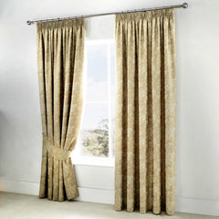 Dreams & Drapes Woven Champagne Jasmine Curtains