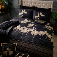 Laurence Llewelyn-Bowen Black and Gold Kireina Duvet Cover Set