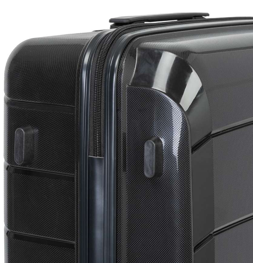 Linea Turin Luggage Black Cabin Case
