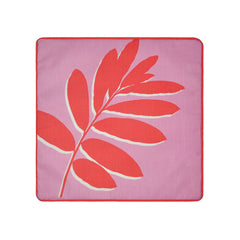 Fusion Pink Leaf Print Filled Outdoor Cushion