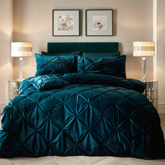 Soiree Mira Teal Duvet Cover Set