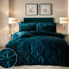 Soiree Mira Teal Duvet Cover Set