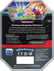 Pokemon Slashing Legends Ex Tin