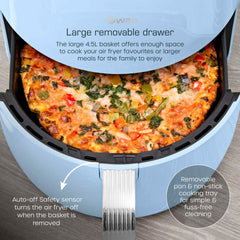 Retro 4.5L Blue Air Fryer