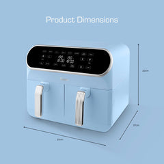 Retro 8L Dual Basket Blue Air Fryer