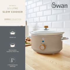 Nordic 3.5L Slow Cooker