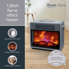 1.8kW Retro Flame Effect Heater