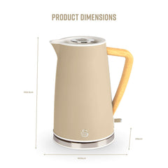 Nordic 1.7L Oatmeal Cordless Kettle
