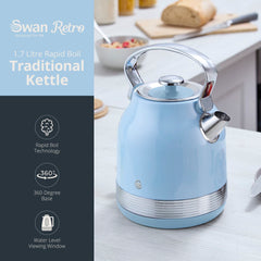 Retro Revive Traditional Blue Kettle