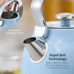 Retro Revive Traditional Blue Kettle