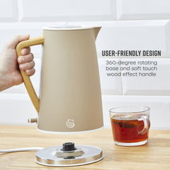 Nordic 1.7L Oatmeal Cordless Kettle