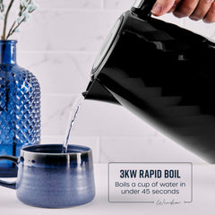 Swan Windsor 1.7L Textured Black Kettle