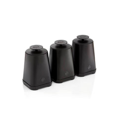 Stealth Set of 3 Black Canisters