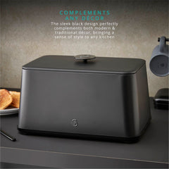 Stealth Black Bread Bin