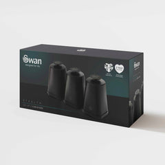 Stealth Set of 3 Black Canisters