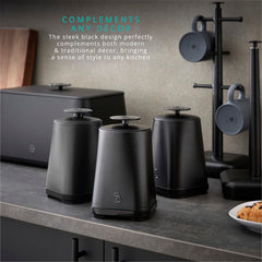 Stealth Set of 3 Black Canisters