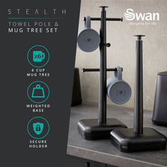 Towel Pole and Mug Tree Set