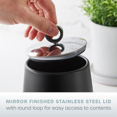 Serenity Set of 3 Black Canisters