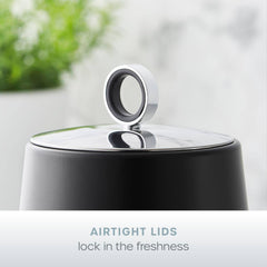 Serenity Set of 3 Black Canisters