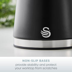 Serenity Set of 3 Black Canisters